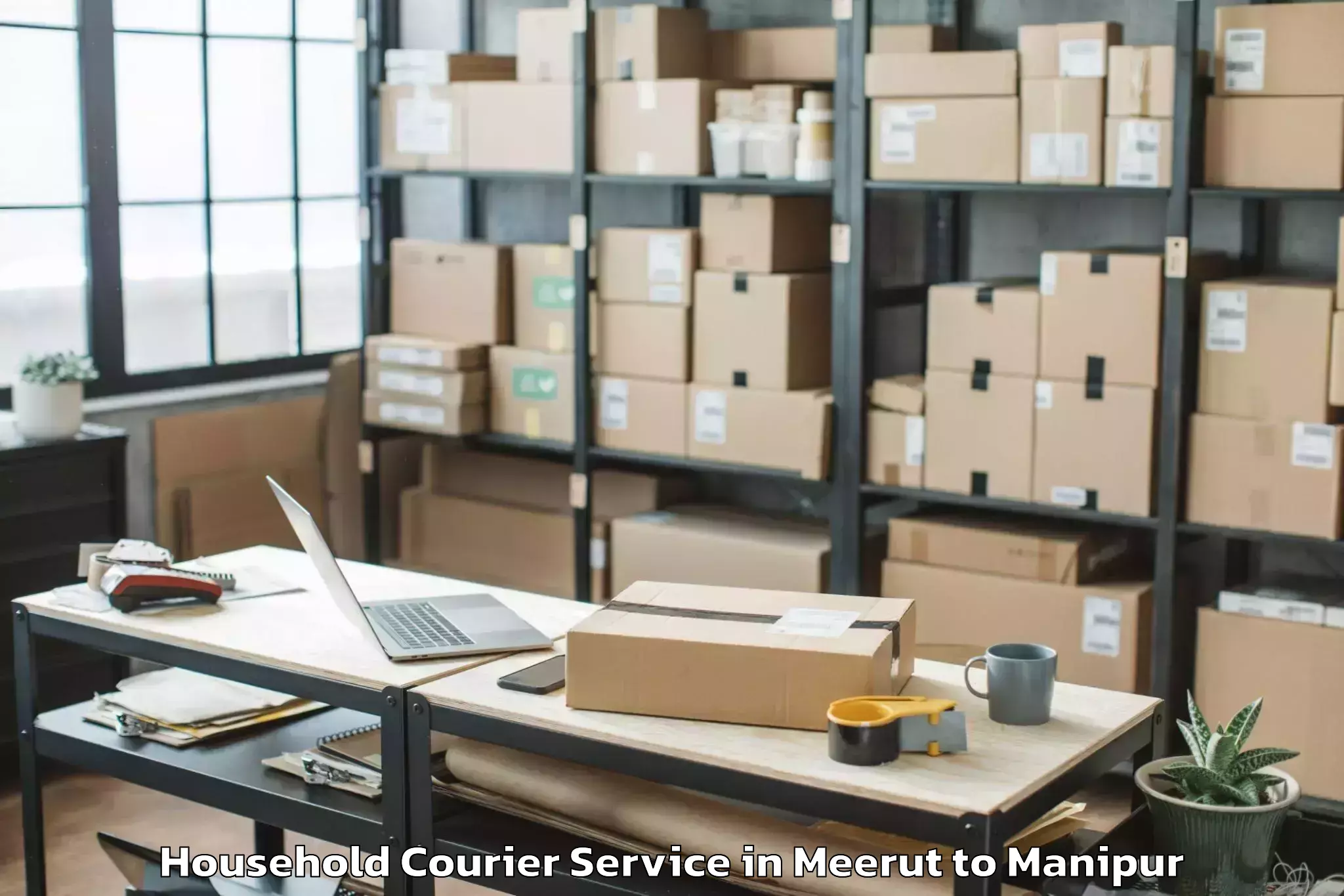 Book Meerut to Moirang Household Courier Online